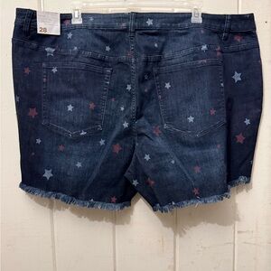Lane Bryant Starry Night Jean Shorts